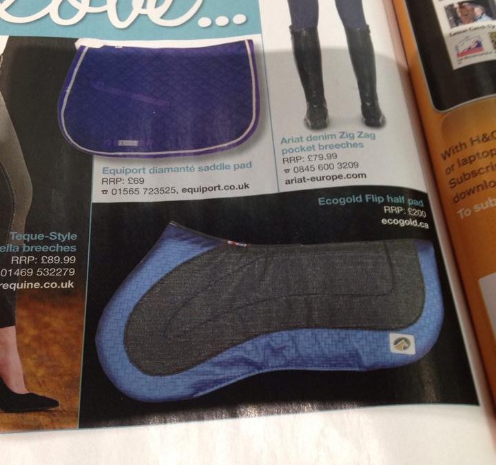 ECOGOLD Flip Half Pad Featured in Horse & Rider UK!
